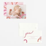 "Wiggle Worm" - Birth Announcements in Peach Sherbet by Lauren Chism - Assembled