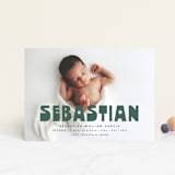 "Boldly Named" - Birth Announcements in Forest by Anna Elder - Front