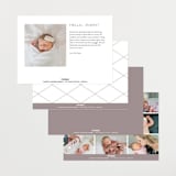"most simple" - Birth Announcements in Warm Grey by Phrosné Barwood - Back of Card Options