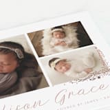 "Delicate Collage" - Birth Announcements in Burnt Rose by Amy Payne - Detail