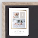 "Initially" - Birth Announcements in Slate by Carolyn MacLaren - Front