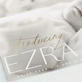 "Flourished" - Birth Announcements in Ice by Everett Paper Goods - Detail