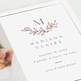 "Graceful Laurels" - Birth Announcements in Lace by Jessica Williams - Detail
