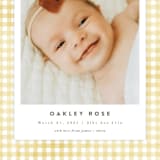 "Gingham" - Birth Announcements in Marigold by Jessie Steury - Detail