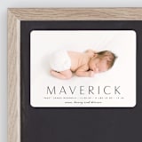 "Straight Forward" - Birth Announcements in Ebony by Kaydi Bishop - Front