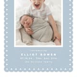 "Mickey fabric frame" - Birth Announcements in Chambray by Lea Delaveris - Detail