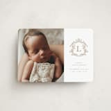 "Crested" - Birth Announcements in Fawn by mo kelley - Front