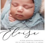 "First-Name Basis" - Birth Announcements in Onyx by Genna Blackburn - Detail