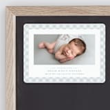 "Checked" - Birth Announcements in Sky by Lea Delaveris - Front