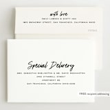 "Just The Facts" - Birth Announcements in Volcano by Owl and Toad - FREE Recipient Addressing