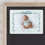 "Tied Together" - Birth Announcements in Mint by Paper Sun Studio - Front