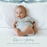 "Tied Together" - Birth Announcements in Mint by Paper Sun Studio - Detail