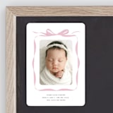 "Bow" - Birth Announcements in Poppy by Olivia Kanaley Inman - Front