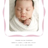 "Bow" - Birth Announcements in Poppy by Olivia Kanaley Inman - Detail