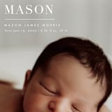 "simply named" - Birth Announcements in Snow by Sarah Curry - Detail