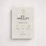 "Stitched Together" - Birth Announcements in Mint by Ashley Langlais - Front