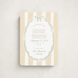 "Bow Frame" - Birth Announcements in Sage by Robert and Stella - Front
