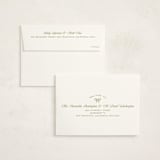 "Bow Frame" - Birth Announcements in Sage by Robert and Stella - FREE Recipient Addressing