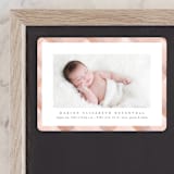 "Desert Plaid" - Birth Announcements in Terracotta by Erica Krystek - Front
