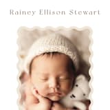 "applique" - Birth Announcements in Oatmeal by Jennifer Wick - Detail