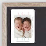 "Cuddle Bugs" - Birth Announcements in Blush by Lauren Chism - Front