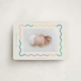 "Wavy Pastel Frame" - Birth Announcements in Cream by Baumbirdy - Front