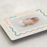 "Wavy Pastel Frame" - Birth Announcements in Cream by Baumbirdy - Detail