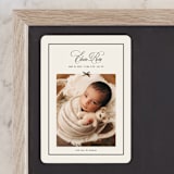 "Elegant Bow Holiday" - Birth Announcements in Charcoal by Chelsea Petaja - Front