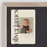 "Editorial" - Birth Announcements in Cream by Ellen Schlegelmilch - Front