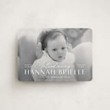 "Typographic Mix" - Birth Announcements in Snow by Michelle Taylor - Front