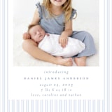 "Pinstripe Frame" - Birth Announcements in Sky by Jennifer Holbrook - Detail