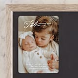 "Sibling intro" - Birth Announcements in Cotton by Creo Study - Front