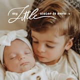 "Sibling intro" - Birth Announcements in Cotton by Creo Study - Detail