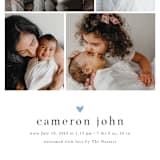 "LOVEABLE" - Birth Announcements in Bluebird by Melanie Kosuge - Detail