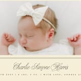 "Classical Border" - Birth Announcements in Creme by mo kelley - Detail