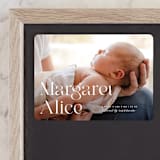 "Perfection" - Birth Announcements in Snow by Pixel and Hank - Front