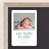 "Clarke" - Birth Announcements in Mint by Robert and Stella - Front