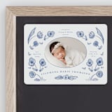 "Painted Flowers" - Birth Announcements in Delft Blue by Ani Somi - Front