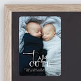 "Two Cute" - Birth Announcements in Silk by Creo Study - Front