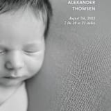 "Simple Details" - Birth Announcements in Cloud by Kristin Oliversen - Detail
