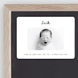 "Cursive" - Birth Announcements in Snow by AK Graphics - Front