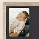 "Stacked Name" - Birth Announcements in Cloud by Alethea and Ruth - Front
