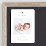 "Over the Moon" - Birth Announcements in Fawn by AK Graphics - Front