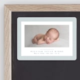 "Linen frame" - Birth Announcements in Powder by Lea Delaveris - Front