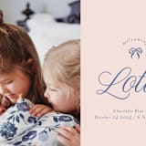 "Preppy Little Bow" - Birth Announcements in Petal by Leia Matt - Detail
