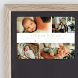 "Welcome Home" - Birth Announcements in Sage by Hudson meet Rose - Front