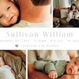 "Welcome Home" - Birth Announcements in Sage by Hudson meet Rose - Detail