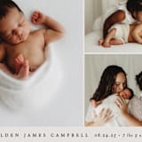 "Sweet Three" - Birth Announcements in Cloud by Brianne Larsen - Detail