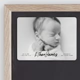 "Just The Facts" - Birth Announcements in Volcano by Owl and Toad - Front