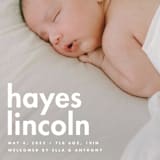 "Hayes" - Birth Announcements in Cloud by Ellen Schlegelmilch - Detail